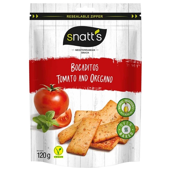 Picture of SNATTS SNACKS TOMATO & OREGANO 120GR